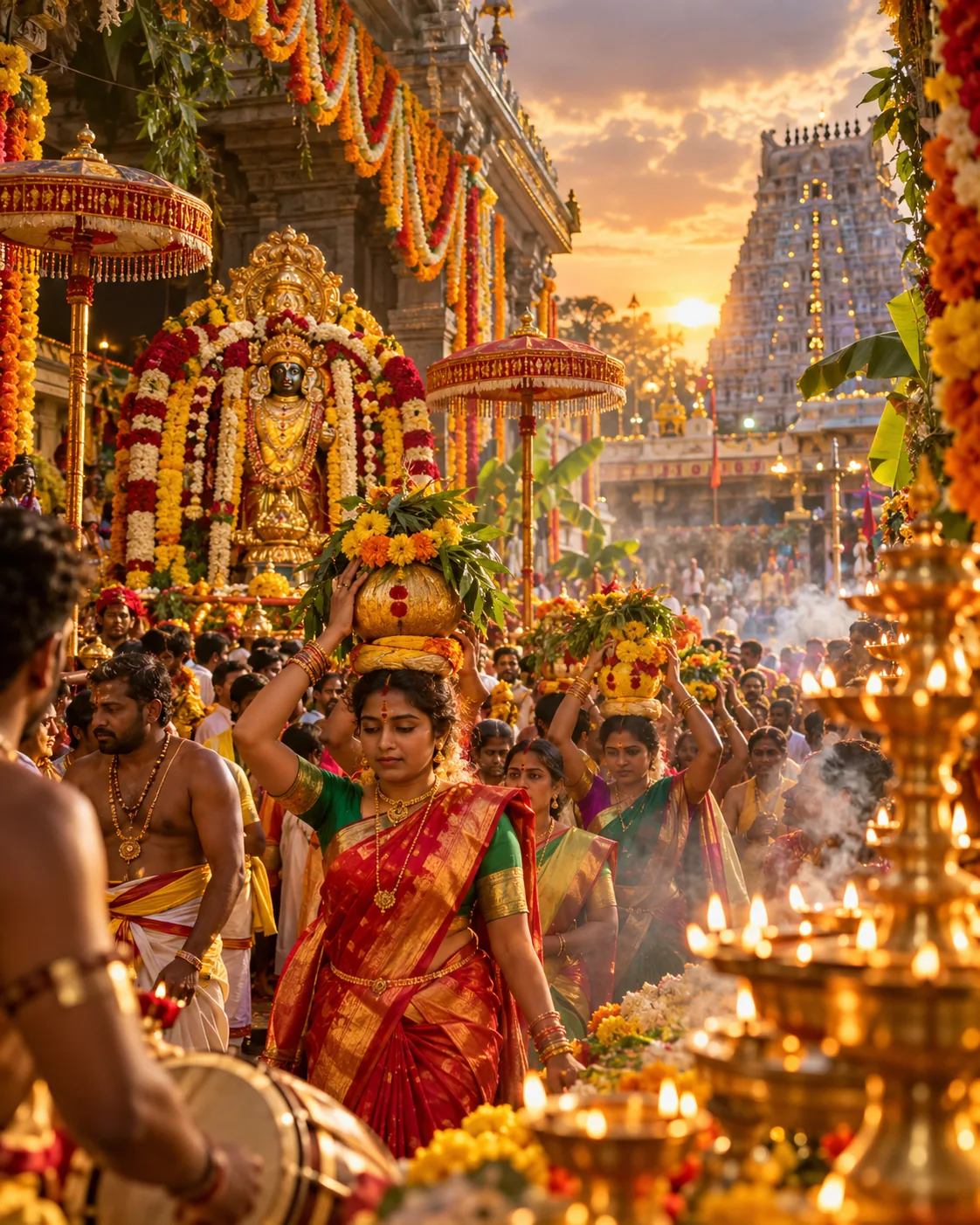 Devotional visual for Gangamma Jatara